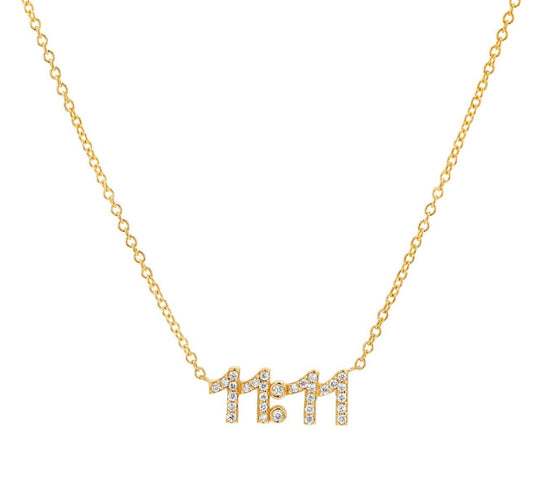 11:11 Mini Diamond Necklace