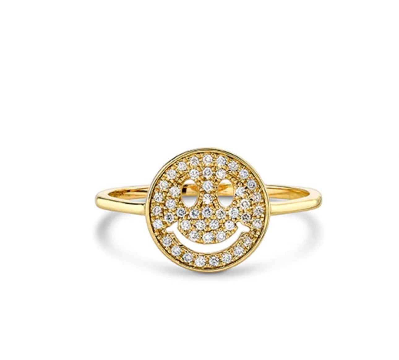 Smiley Face Diamond Ring