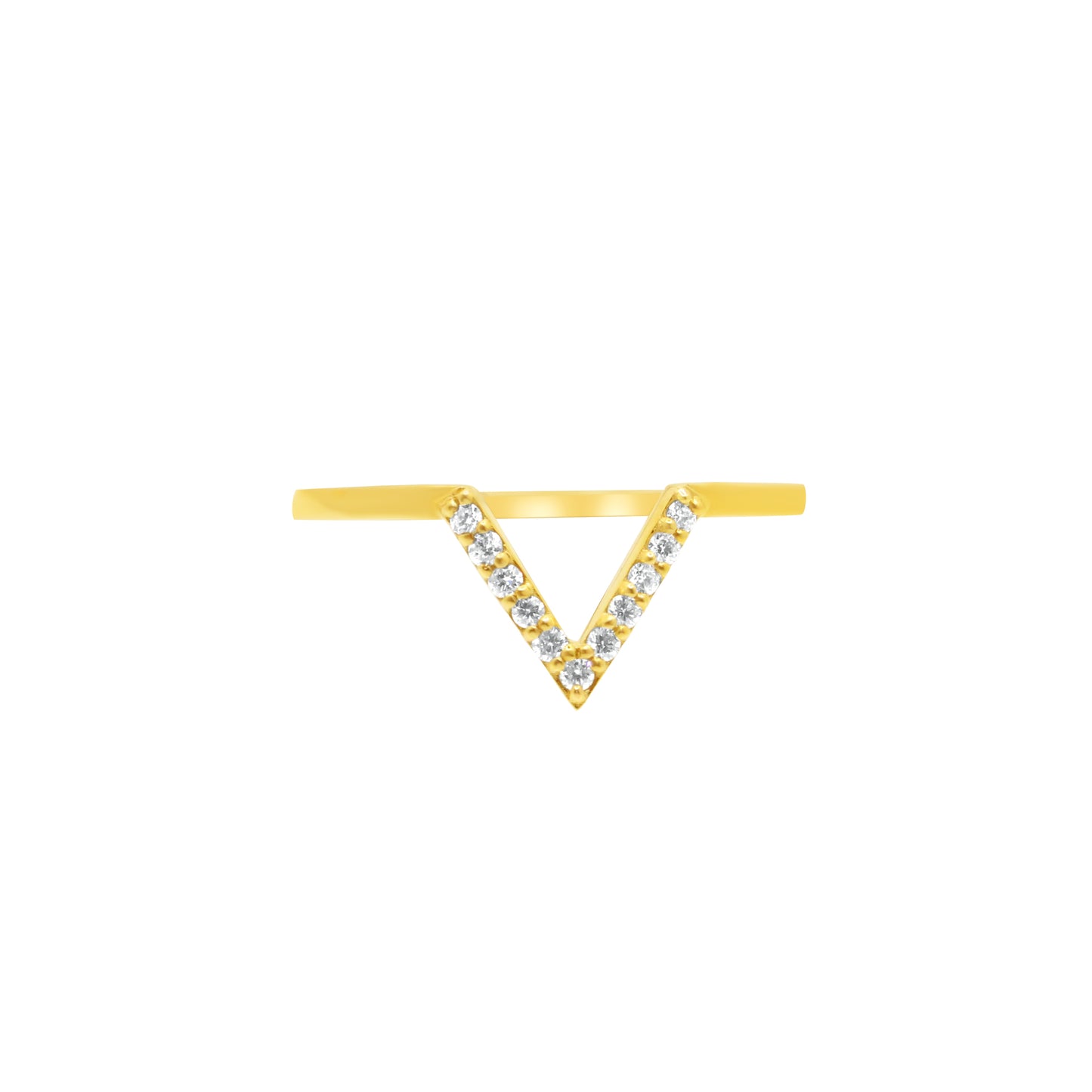 V Shape Diamond Ring