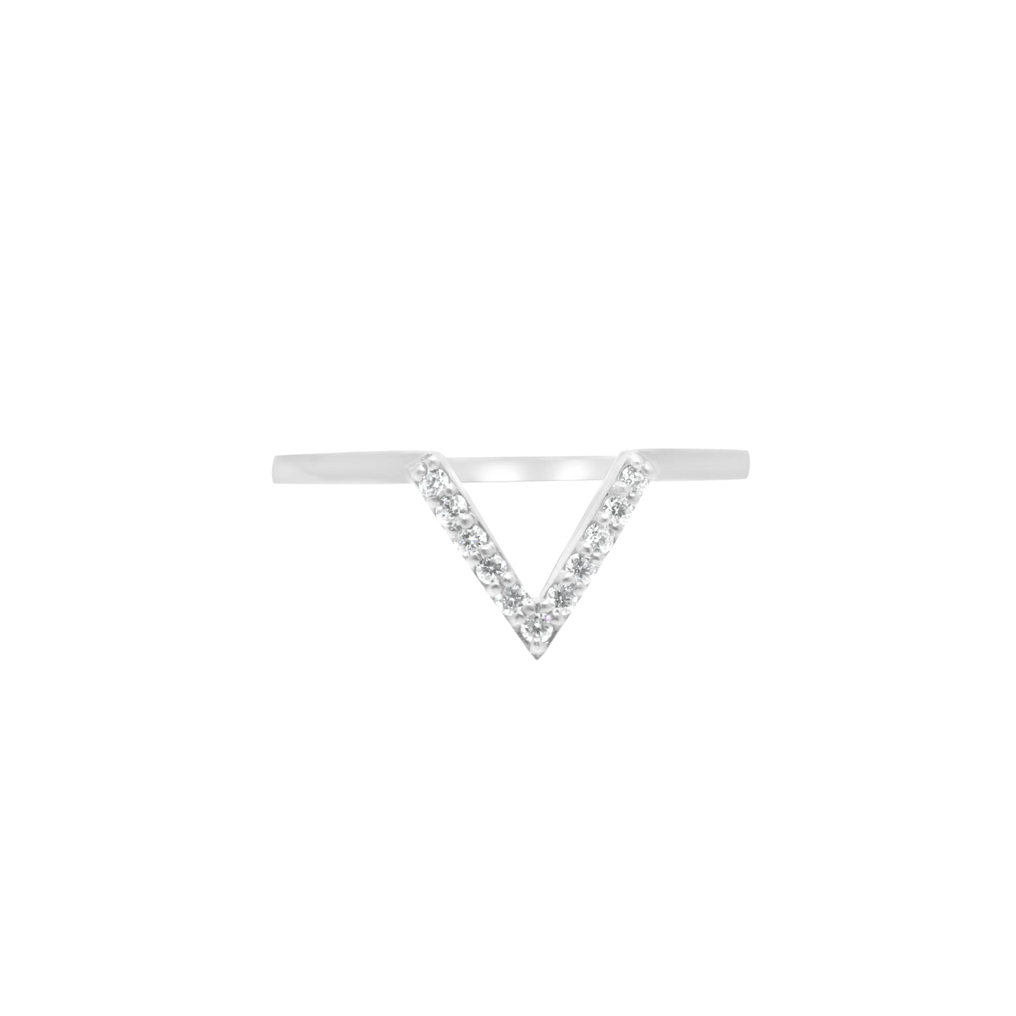 V Shape Diamond Ring