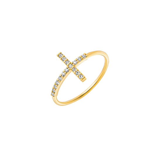 Cross Diamond Ring