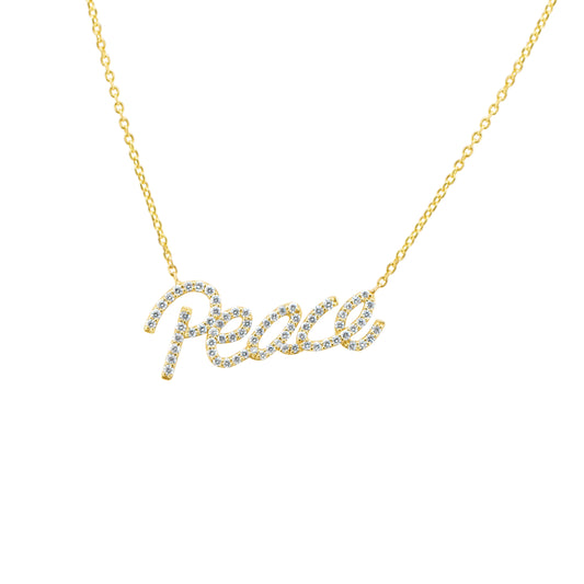 Peace Diamond Necklace