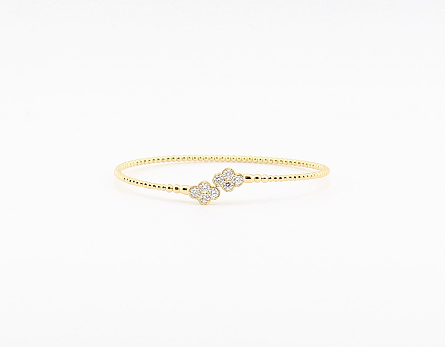 Double Clover Flex 14K Bangle