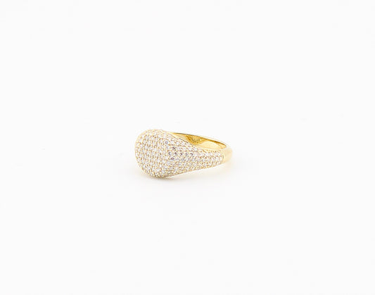 Diamond Pave Signet Ring