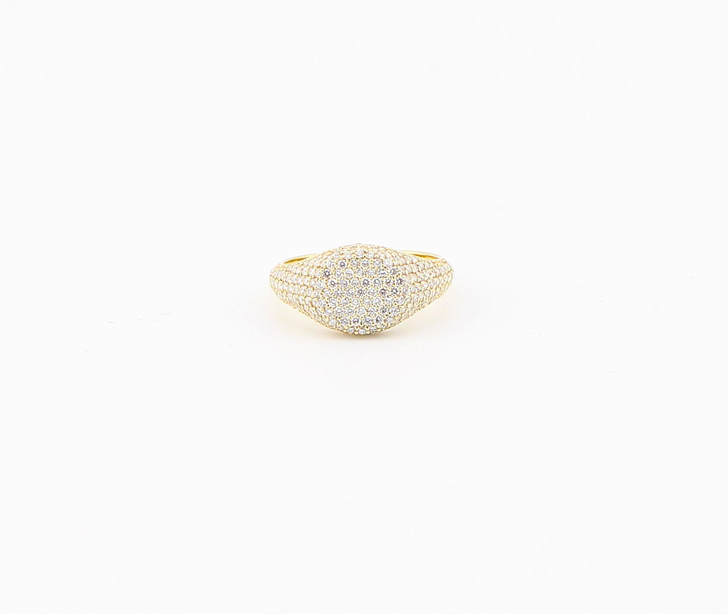 Diamond Pave Signet Ring