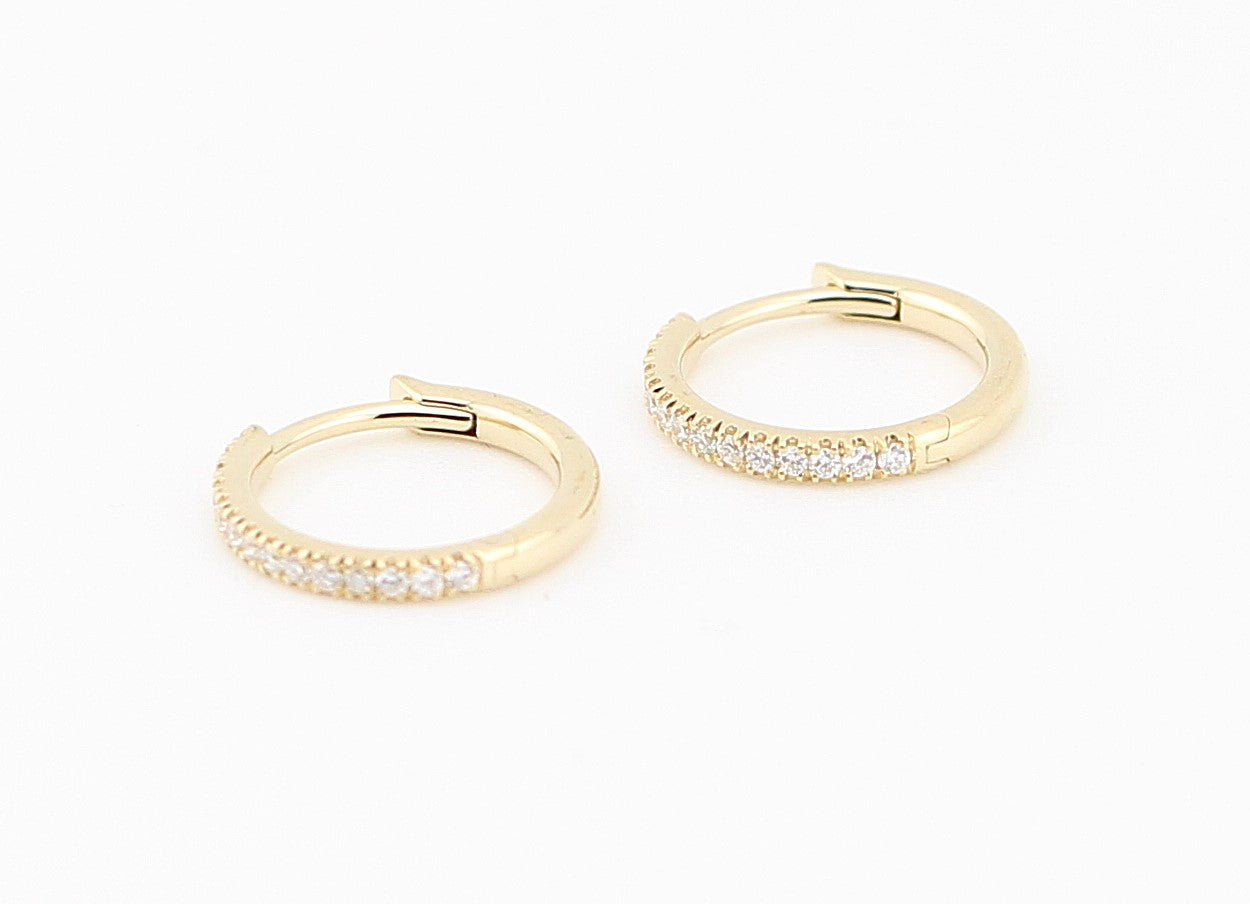 Huggie Hoop Diamond Earings