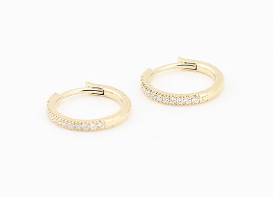 Huggie Hoop Diamond Earings