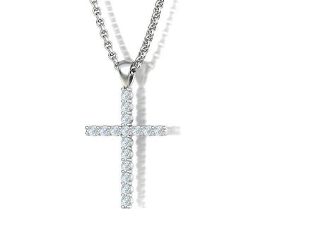 "Diamond Cross" Pendant Necklace